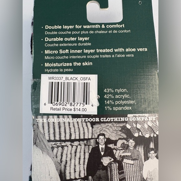 Woolrich Aloe-Infused Double Layer Home Socks Navy / Red Brand New - Picture 5 of 6